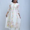 Flora White Floral Maxi Dres